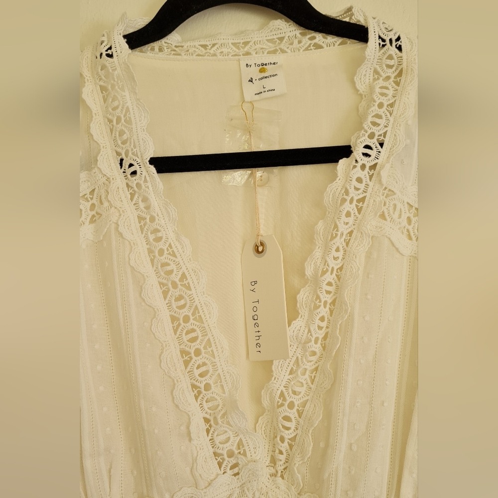 By Together White Lace Midi Dress - Picture 6 of 7